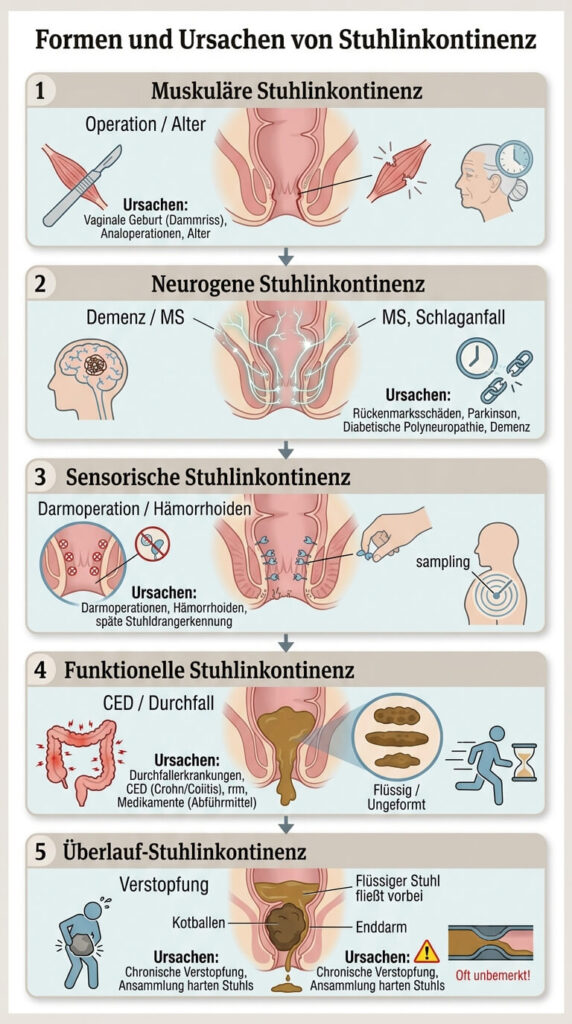 Formen der Stuhlinkontinenz