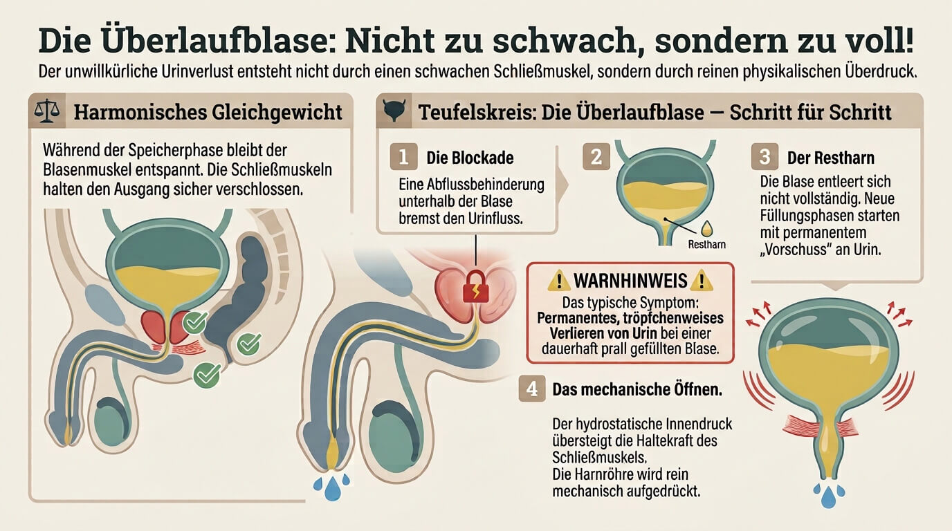 Entstehung einer Überlaufblase