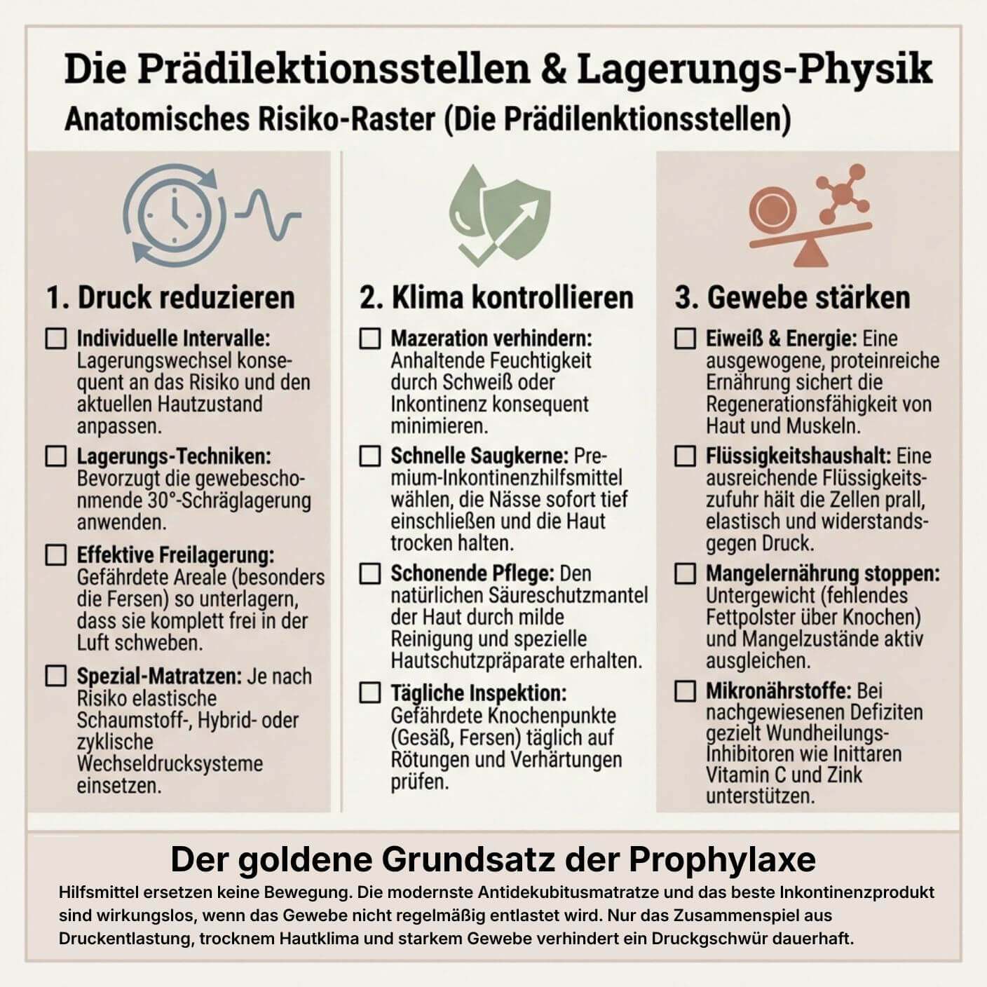Prädilektionsstellen Dekubitus