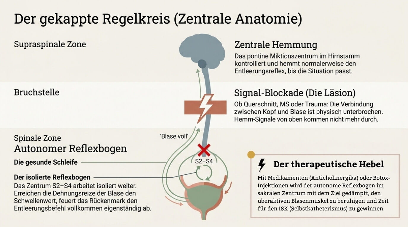 Anatomische Ursachen der Reflexinkontinenz